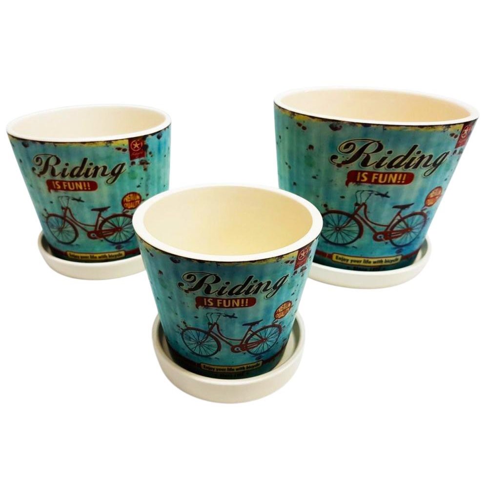 *MACETA CERAMICA  SET X 3 - 311