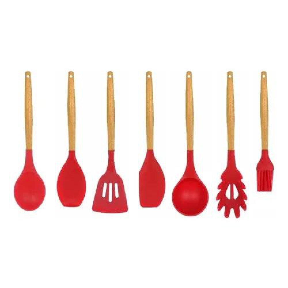 ESPATULA DE SILICONA MANGO MADERA 8243 PREMIUM