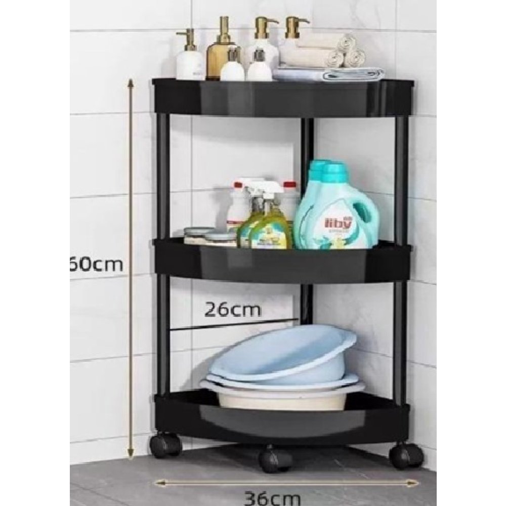 °ESTANTERIA X 3 NIVELES C/RUEDAS, 60cm