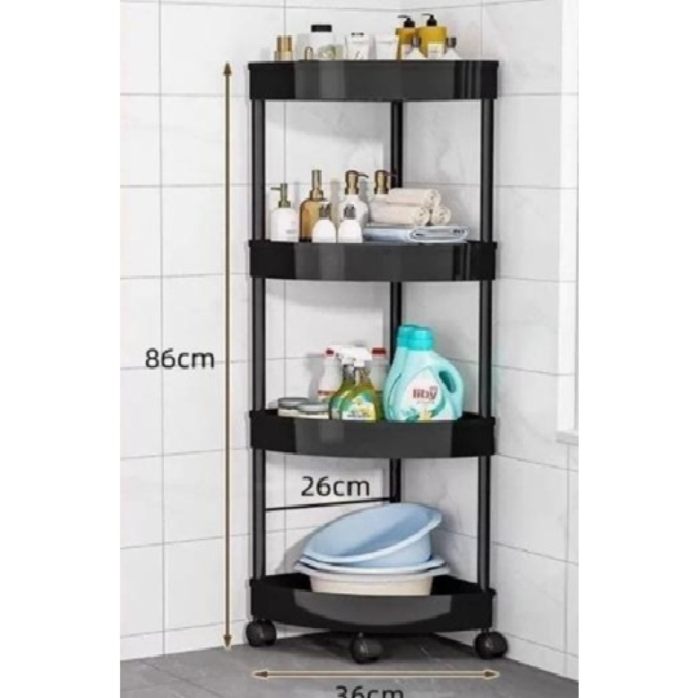 °ESTANTERIA X 4 NIVELES C/RUEDAS, 86cm