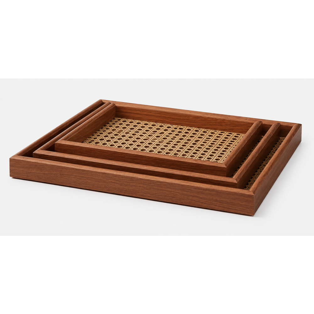 °BANDEJA MADERA SET X 3