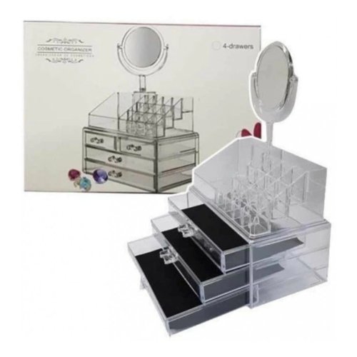 ORGANIZADOR DE COSMETICOS ACRILICO CON ESPEJO